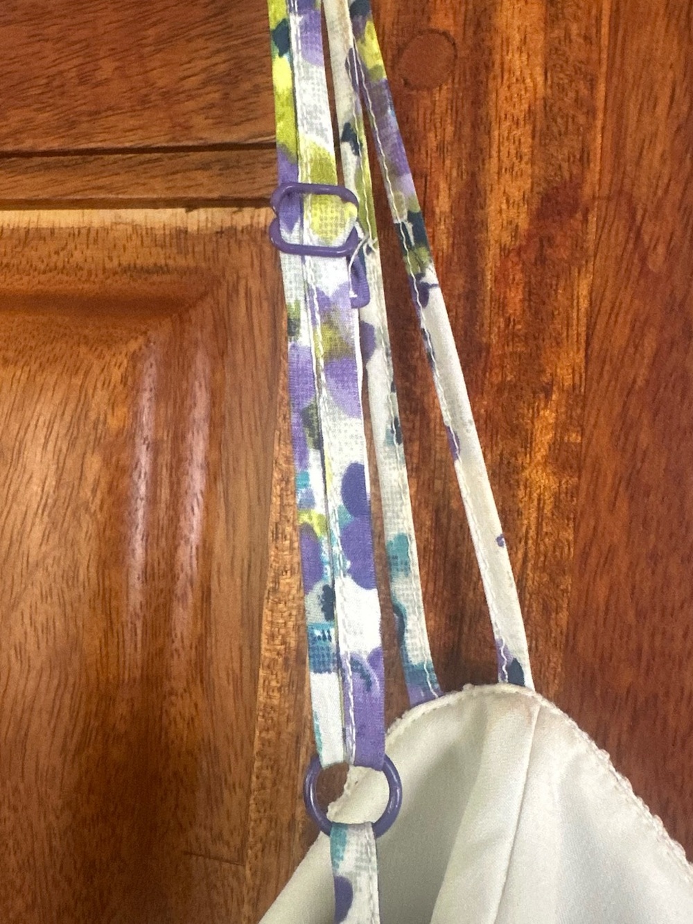 Jessica Simpson White Floral Sundress with Blue and Green Print - Picture 8 of 9